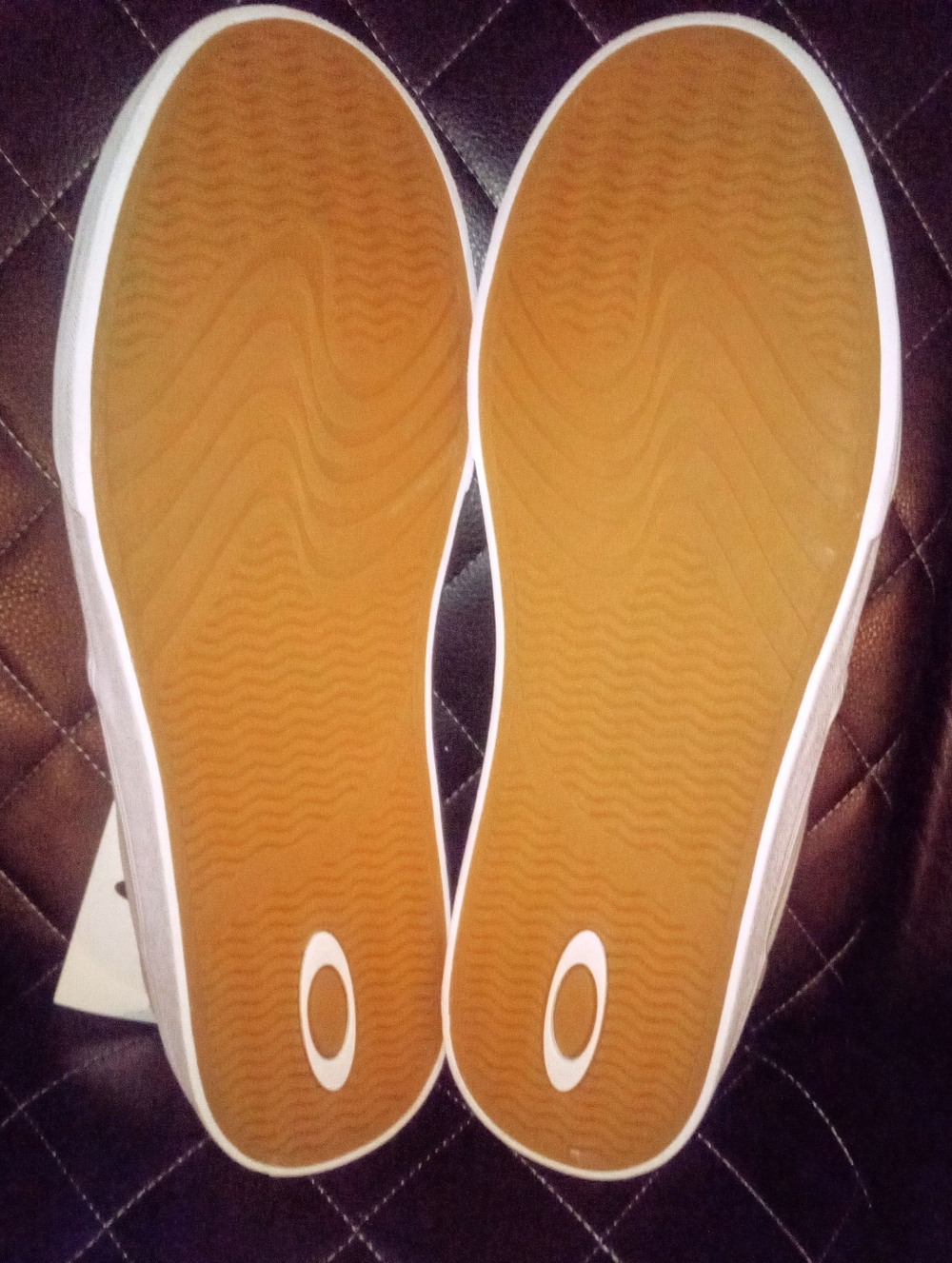 New Men's Oakley Lunar Rock Ivory Color Canvas Banks Slip On Sneakers Size 12 - Picture 7 of 8